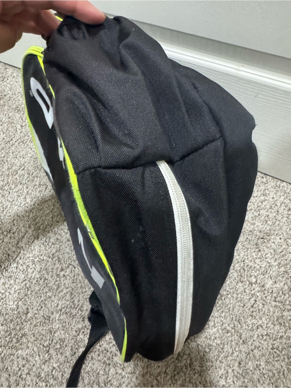 HEAD Tennis Backpack Black Gray Neon Yellow Racquet Sports School Travel - Picture 6 of 12